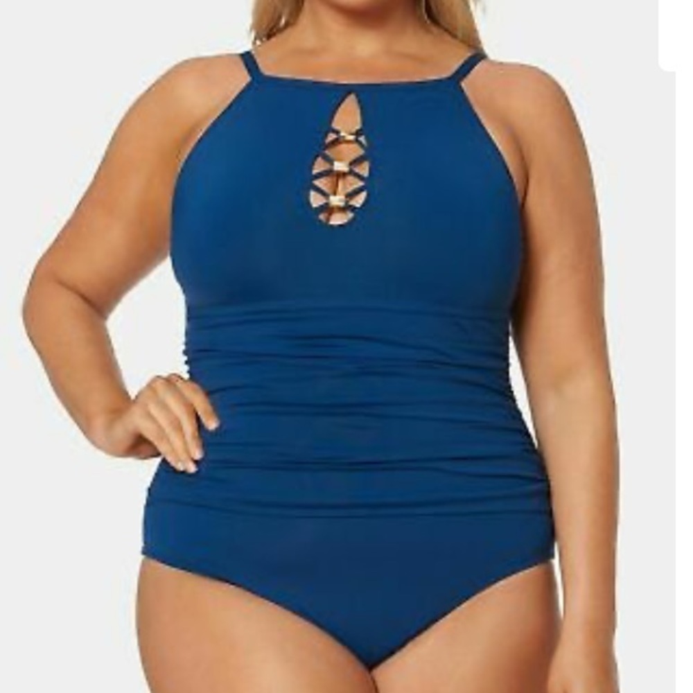 BLEU Rod Beattie High Neck One Piece Swimsuit